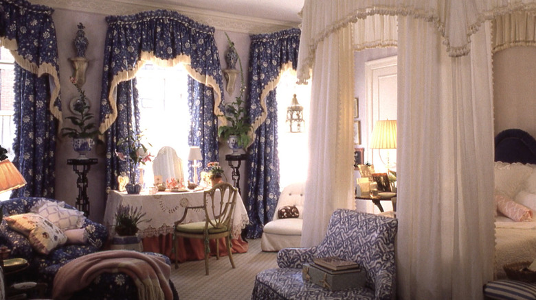 blue chintz room Mario Buatta