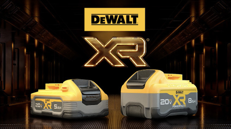 Example of two DeWalt XR batteries with different amp hour (AH) capacities