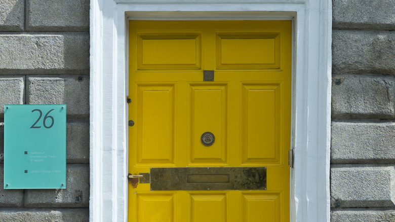 Yellow front door