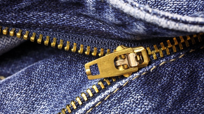 unzipped jeans zipper