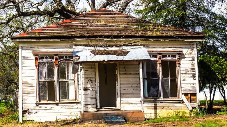 distressed wooden property 