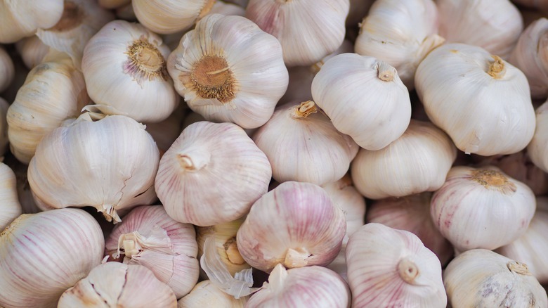 Close-up of cloves of garlic