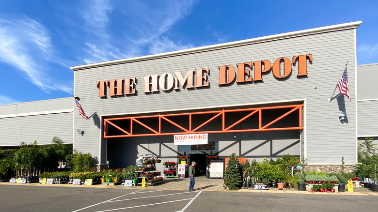 home depot exterior garden section