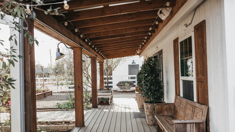 cantilever pergola attached to house