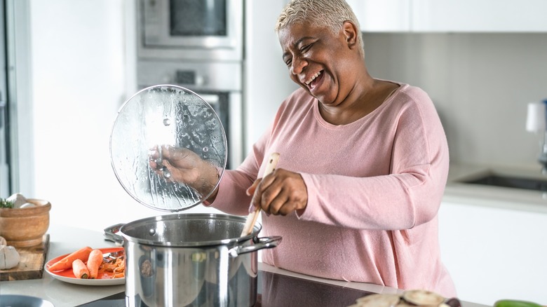 Woman cooking