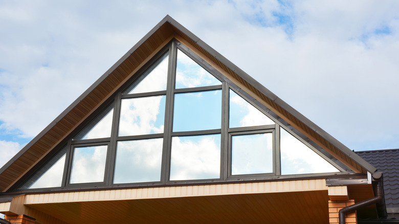 window on a gable roof