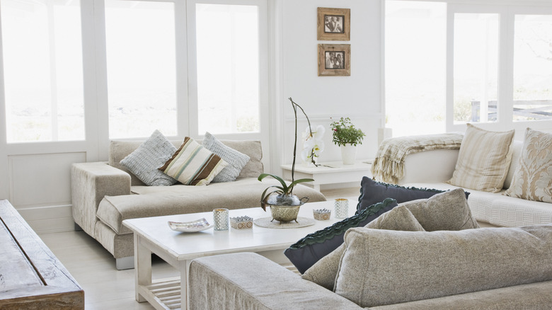 White living room