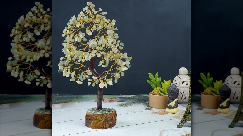 Jade crystal tree