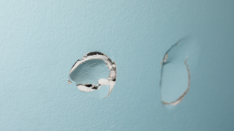 two holes in a wall