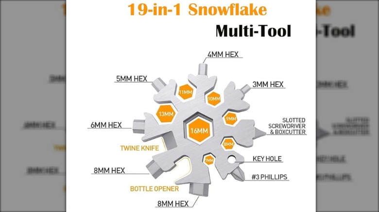 graphic spelling out 19 functions of snowflake tool