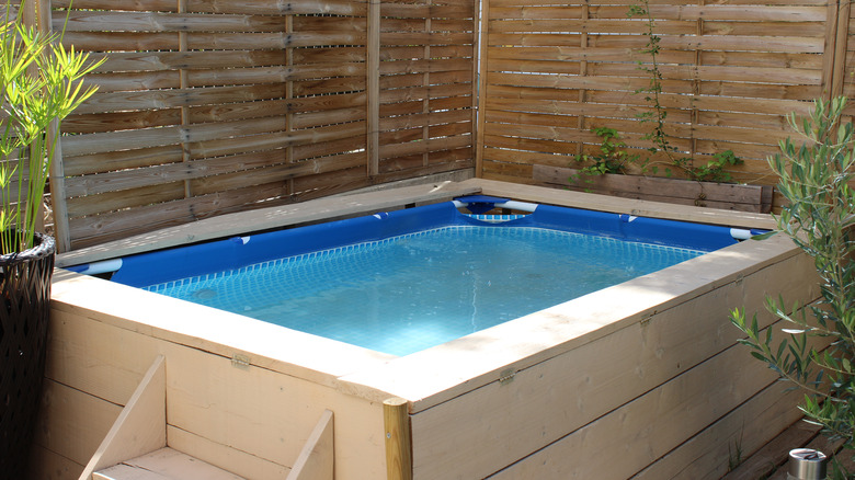 Small above-ground pool