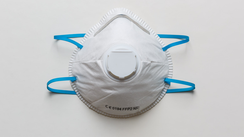 white respirator painting mask