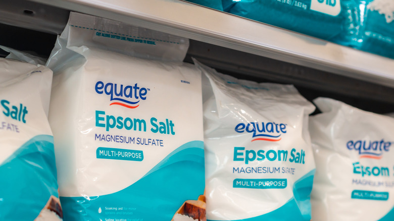 epsom salt on a store shelf