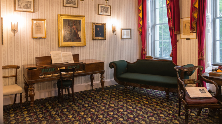 Historical living room with furniture