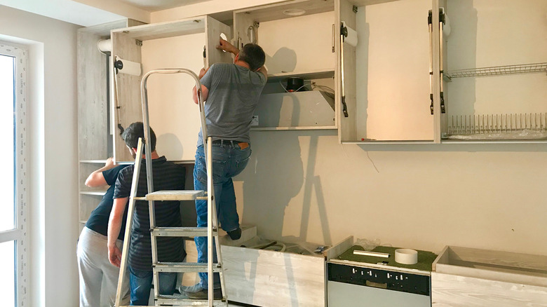 Installing MDF cabinets