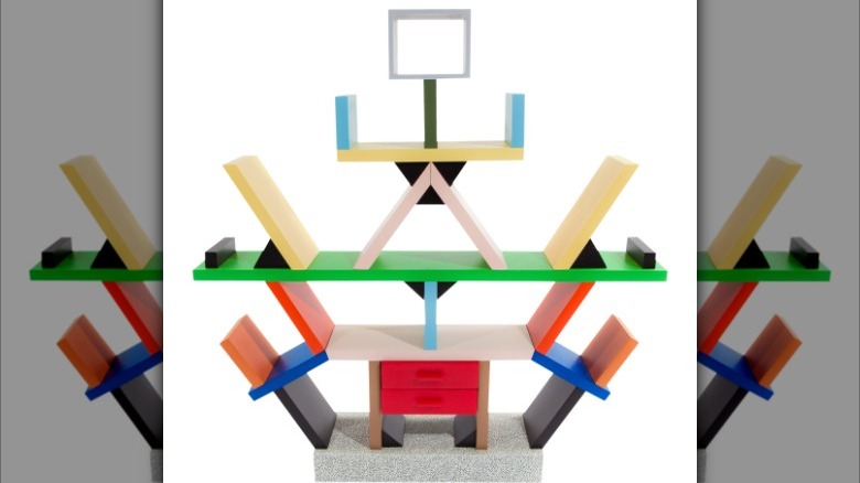 Colorful and abstract Carlton bookcase