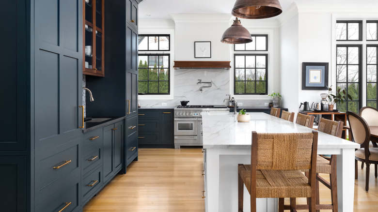 Hardwood floors in kitchen