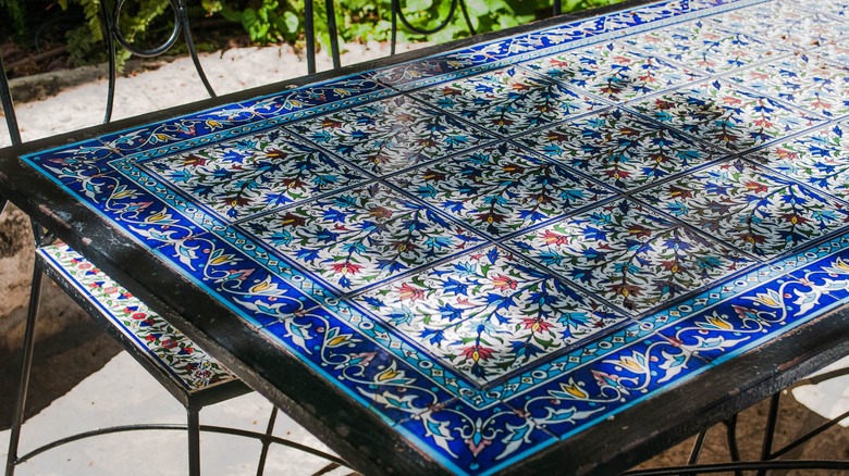 Talavera tiles outdoors