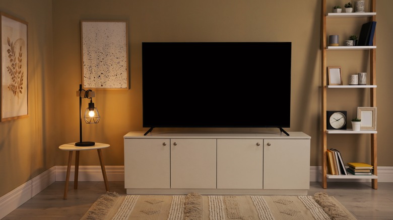 TV stand beige living room