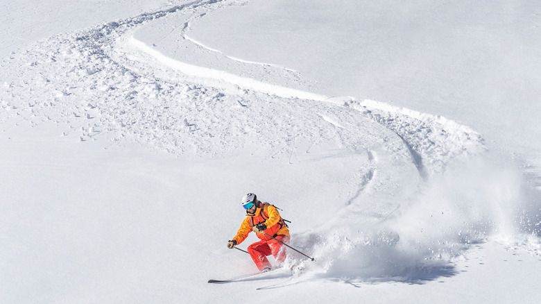 Person on a ski slope