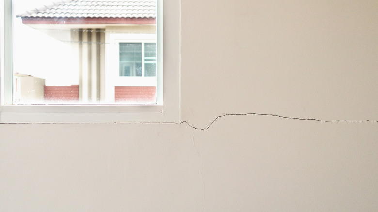 cracks near window frame