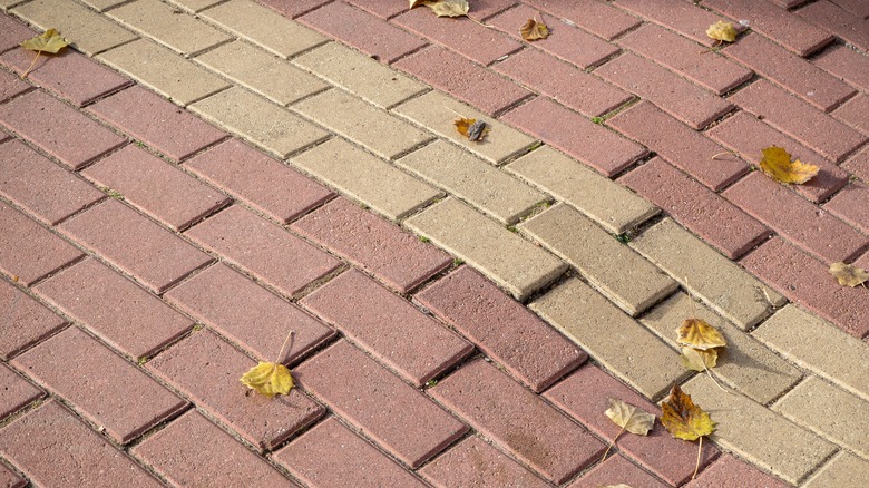 uneven brick floor