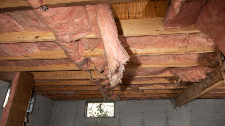 insulation under a subfloor