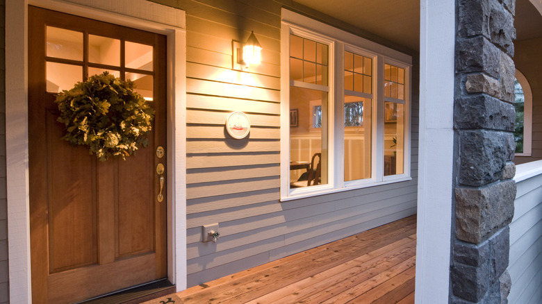 Porch with soft white light