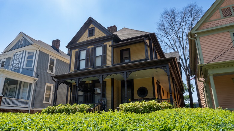 historic Victorian home with fretwork