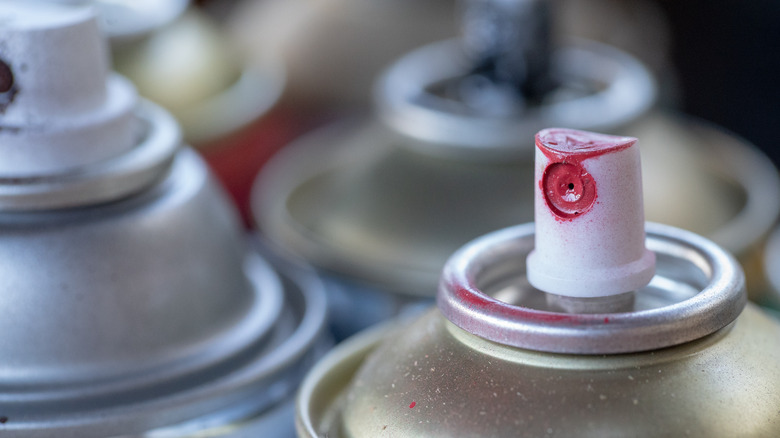 can of red spray paint