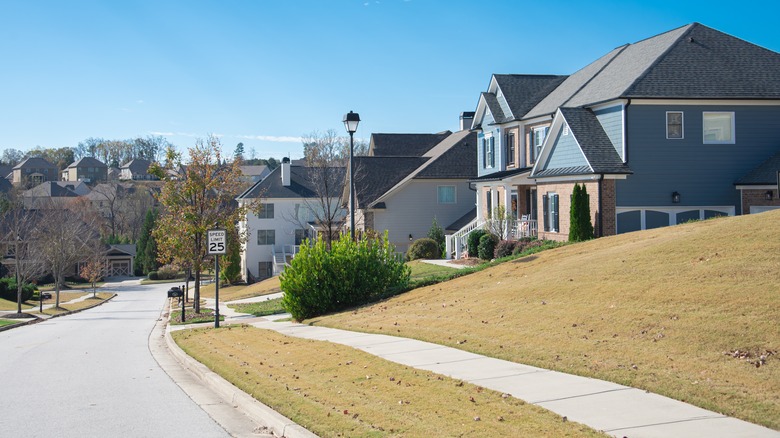 Homes on a slope