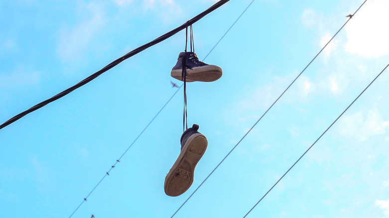 Shoes on power line