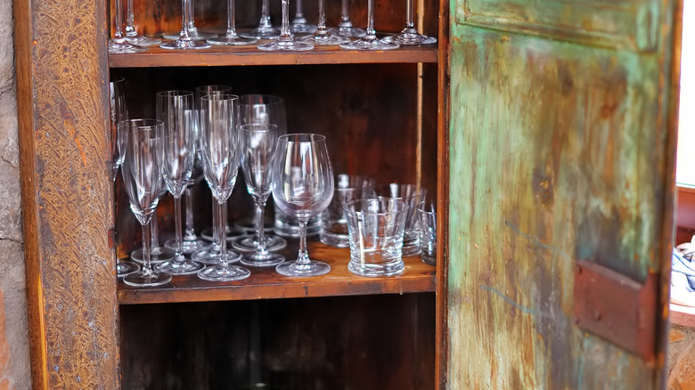 Californian cooler wine glass cabinet