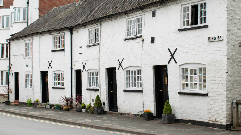 White brick historical homes