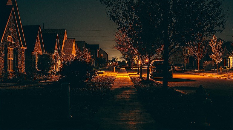 Neighborhood at night