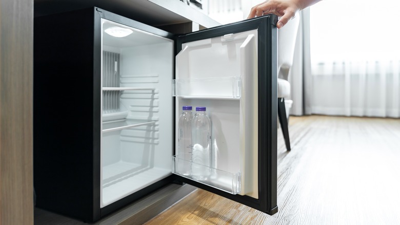 Small black refrigerator
