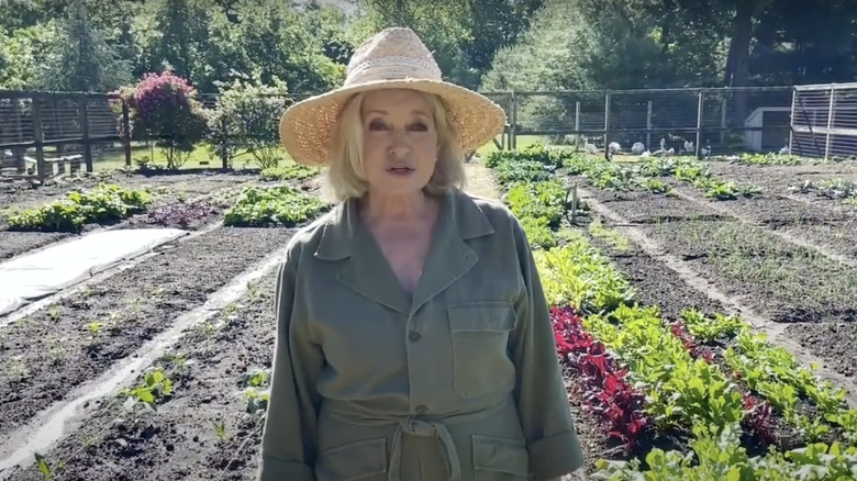 Martha in her vegetable garden