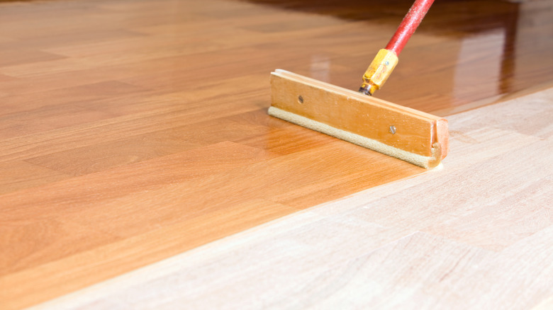 Using stain on wood floor