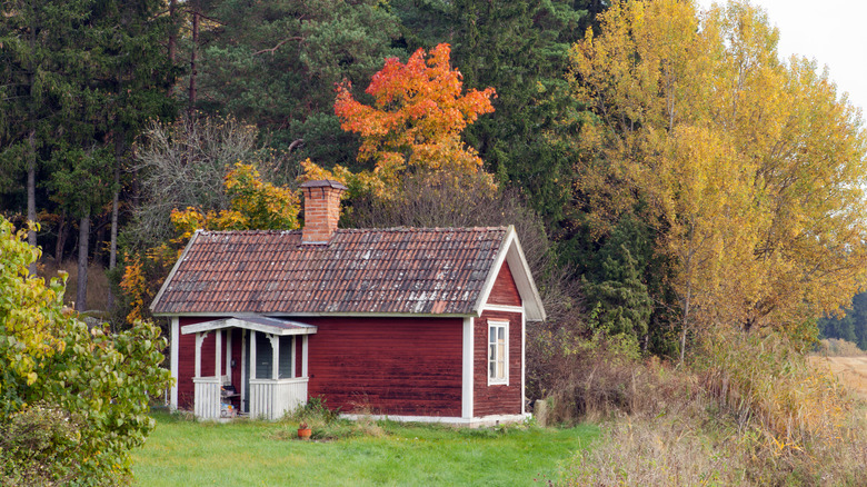 red cottage in upland Sweden