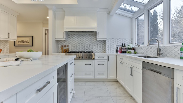 kitchen with tile flooring