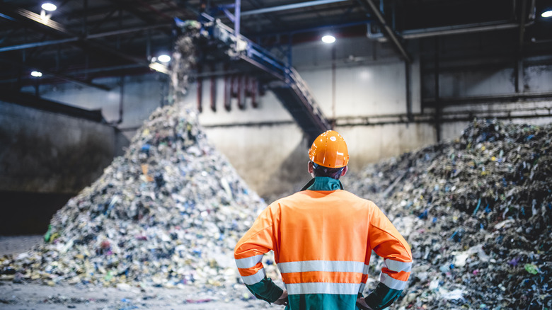 worker at recycling center