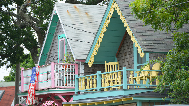 colorful gingerbread style architecture