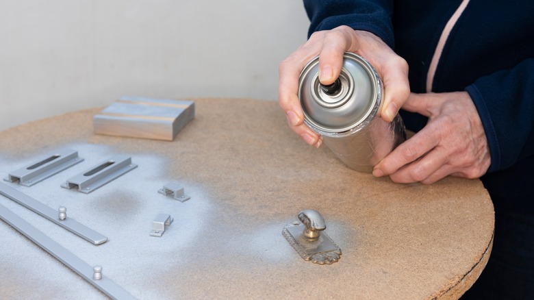 spray painting hardware