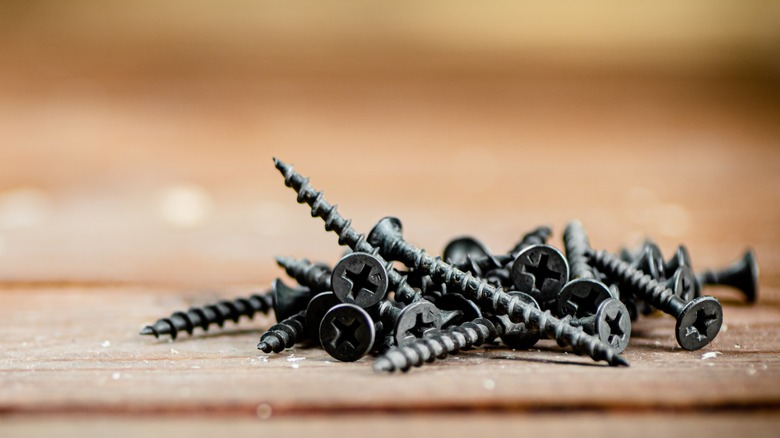 drywall screws on a table