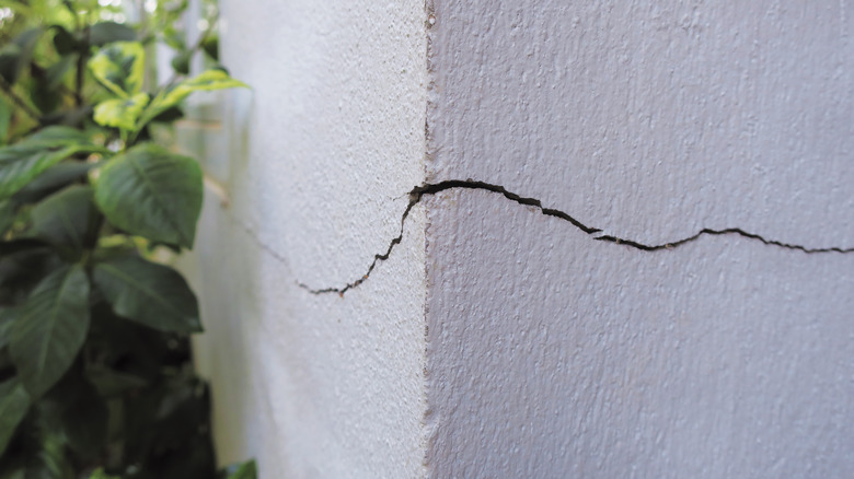 crack in wall