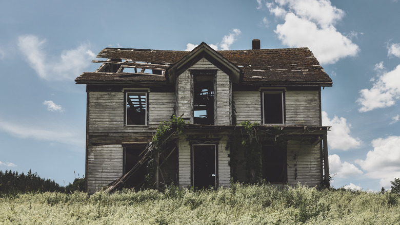 Old farmhouse in ruins