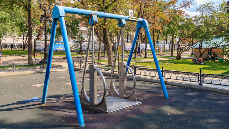 Wheelchair accessible swing 