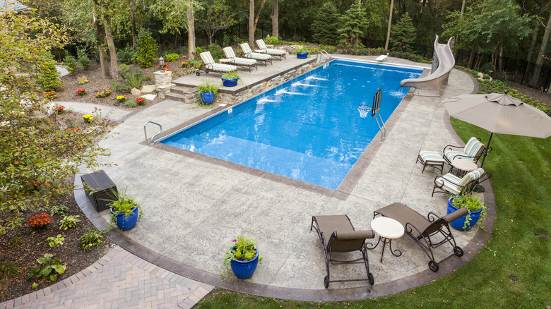 stone pool deck