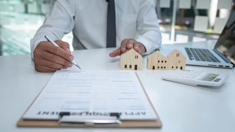 real estate contract on desk