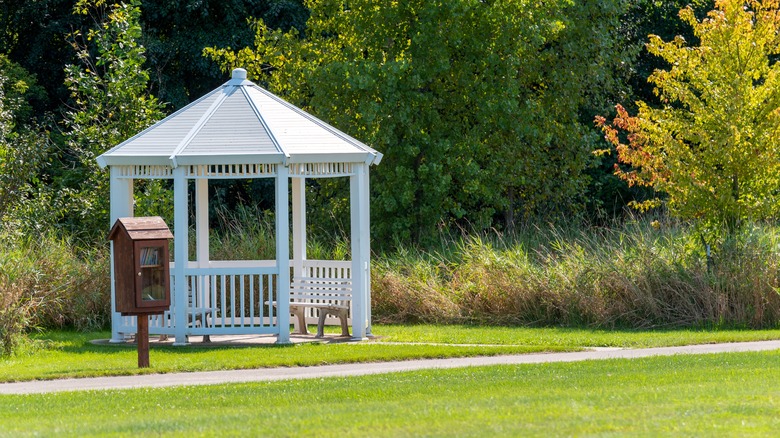 Little Free Library near gazebo